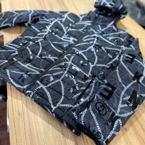 کاپشن پافر مشکی مردانه با کلاه